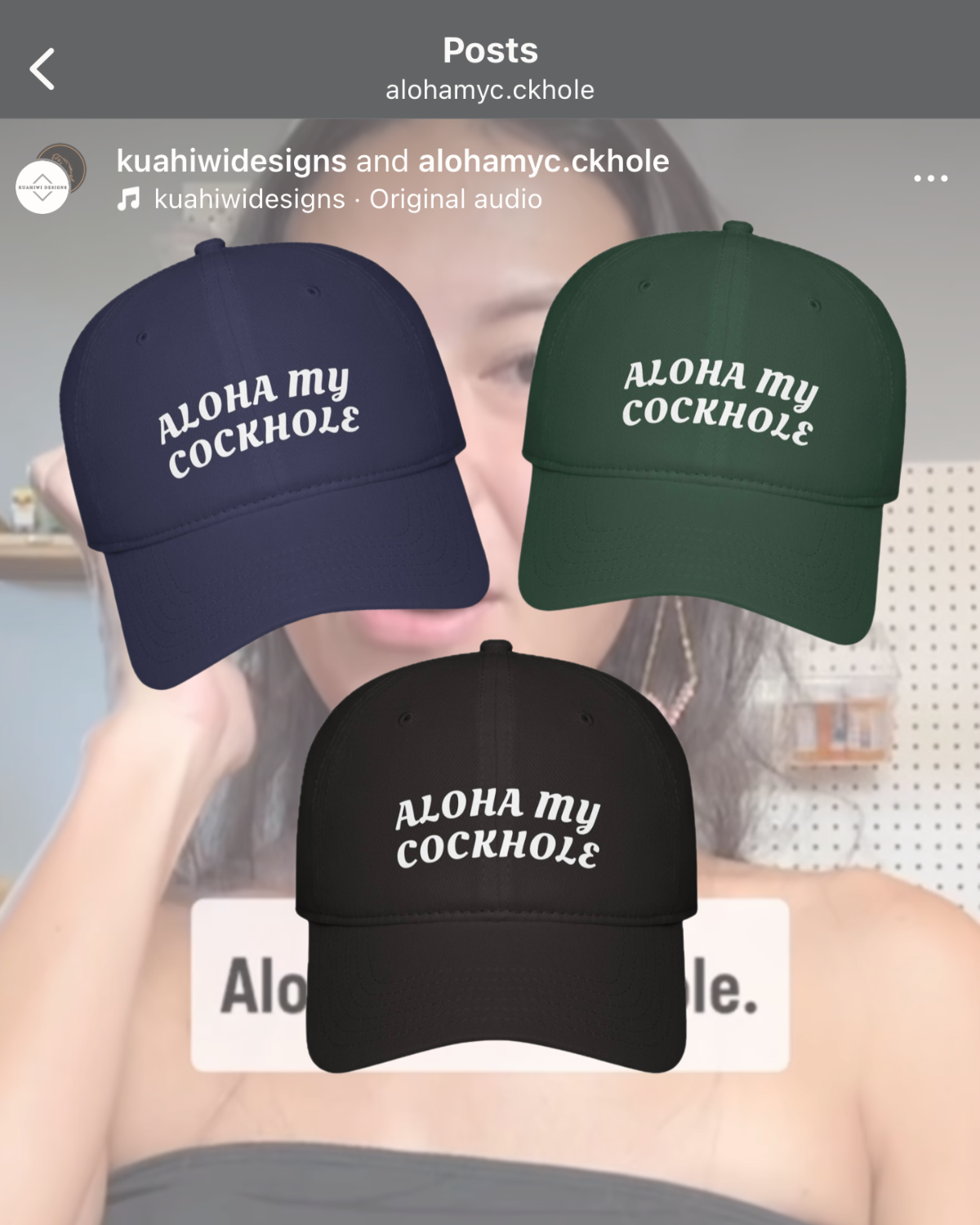 ALOHA MY C*CKHOLE HAT